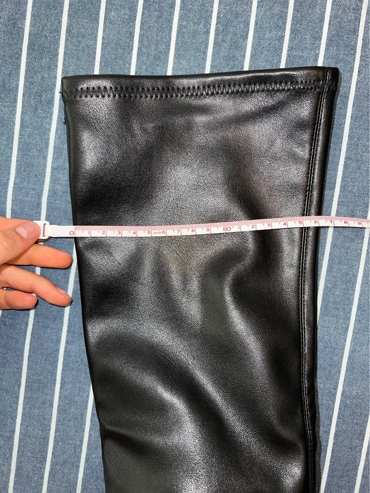 ALDO Black Knee-High Platform Block Heel Boots (Size 10) - photo 5
