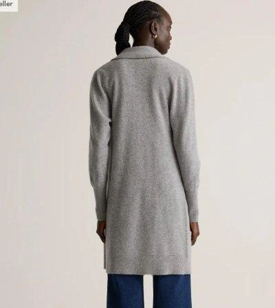 NWT $150 Quince 100% Cashmere Duster Cardigan Heather Grey Mediu - photo 3
