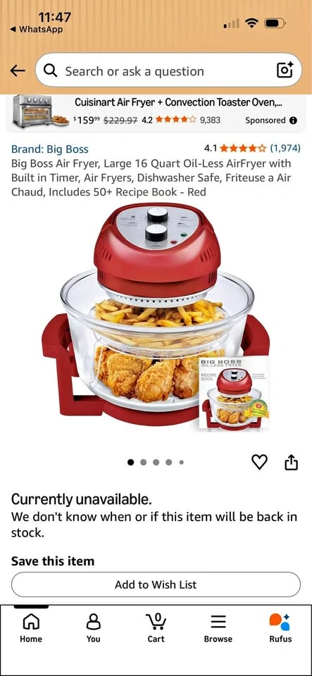 Big Boss Air Fryer