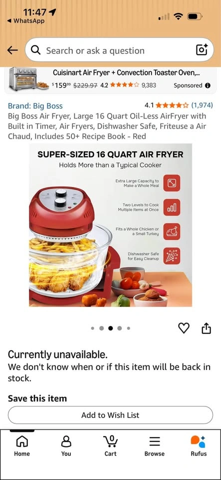 Big Boss Air Fryer - photo 2