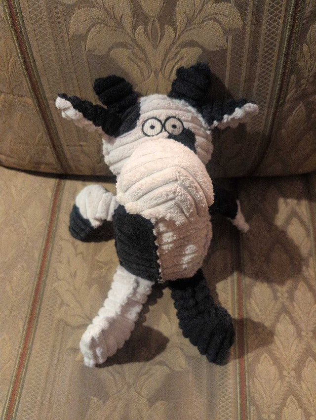 Happy Tails Corduroy Plush Dog Toys - Cow & Giraffe - photo 2