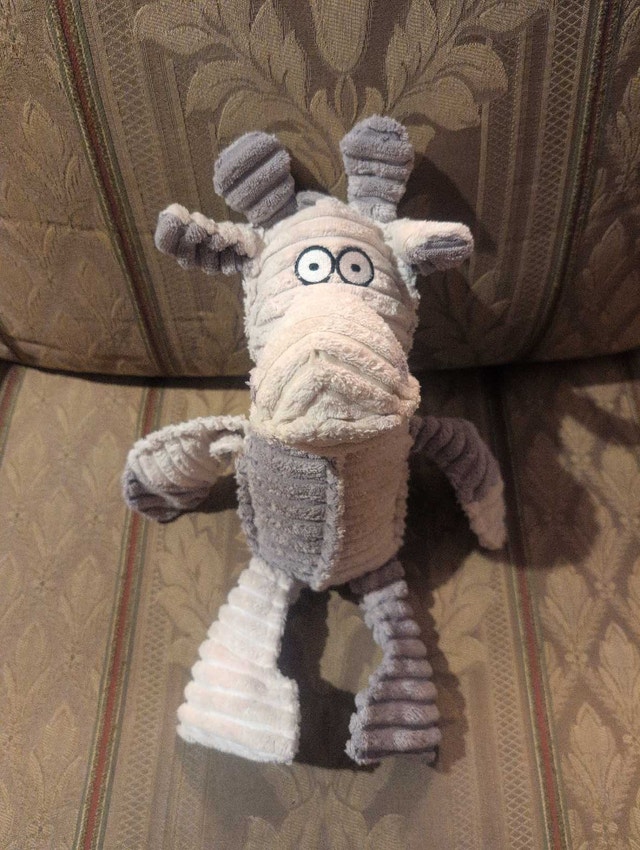 Happy Tails Corduroy Plush Dog Toys - Cow & Giraffe - photo 4