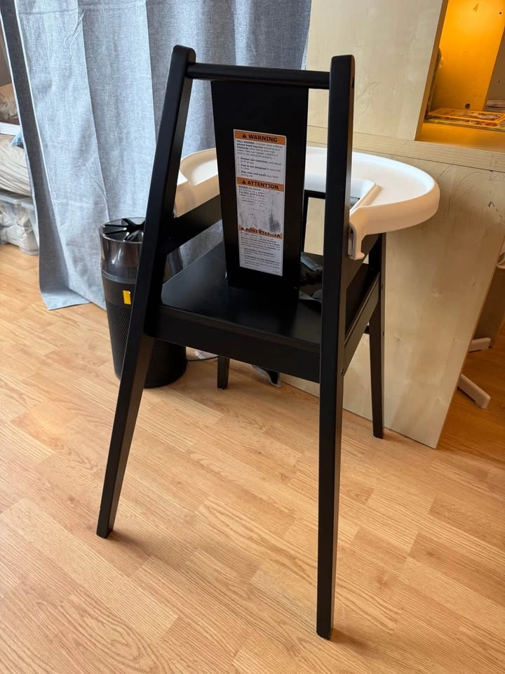 IKEA High Chair with Tray, Black - photo 3