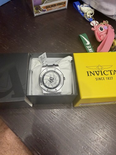 Invicta Speedway Rim 42mm Men's Watch Silver Dial White Band - photo 4