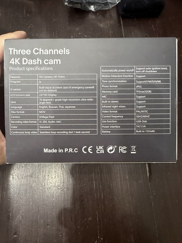 4K Full UHD 3 Channel Dash Cam - photo 2