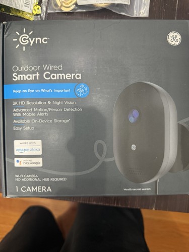 GE Cync Outdoor Wired Smart Camera WI-FI 2K HD
