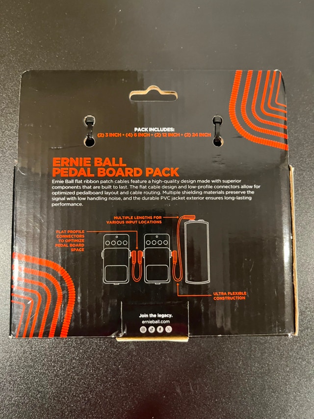 Ernie Ball Red Flat Patch Cable 10 Cable Pack - photo 2