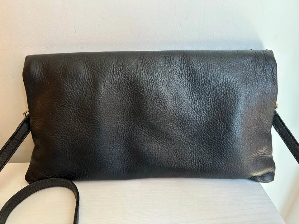 ASH Black Leather Studded Crossbody Convertible Clutch - photo 4