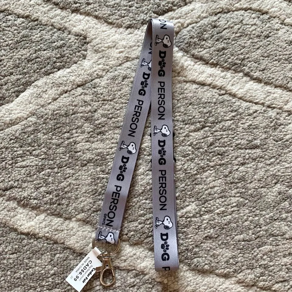 BNWT PEANUTS Snoopy lanyard strap with key clasp thumbnail