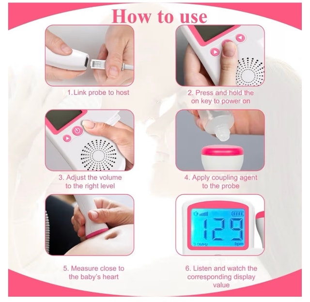 (NEW) Baby Fetal Doppler + gel - photo 4