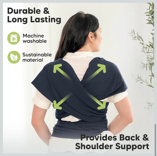 KeaBabies Baby Wrap Carrier - Midnight - photo 3