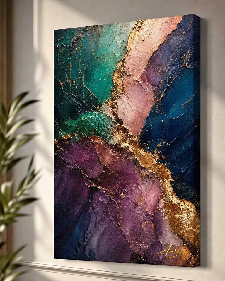 Luxury Abstract Canvas Wall Art – 16" × 24" | Ready to Hang