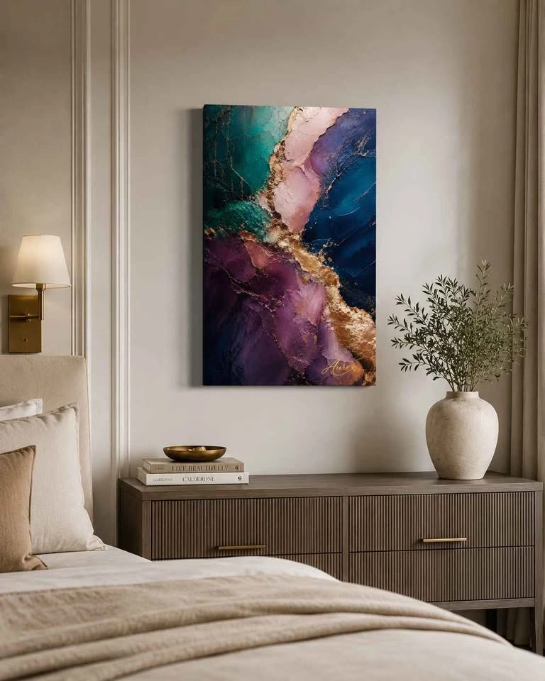 Luxury Abstract Canvas Wall Art – 16" × 24" | Ready to Hang - photo 3