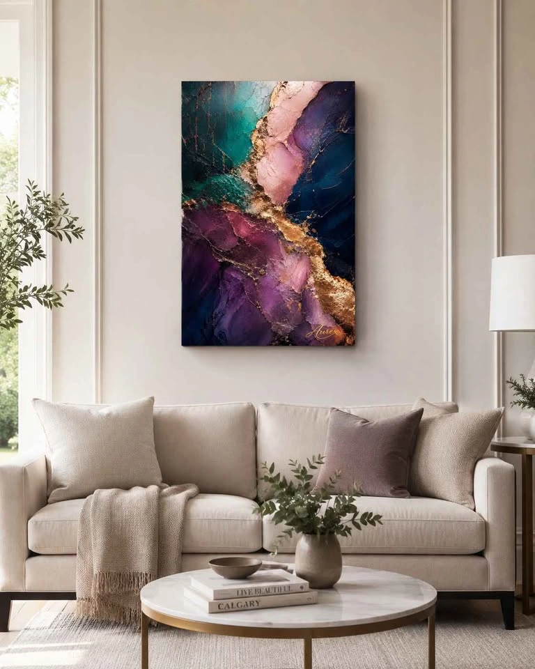 Luxury Abstract Canvas Wall Art – 16" × 24" | Ready to Hang - photo 5
