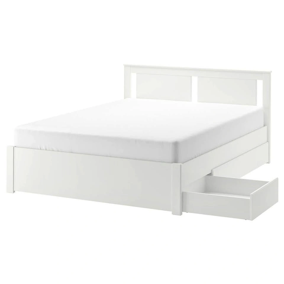 Ikea Queen Bed Frame - White