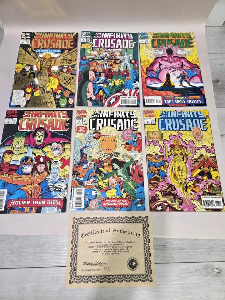 Marvel Infinity Crusade #1-6 Signed Set with COA