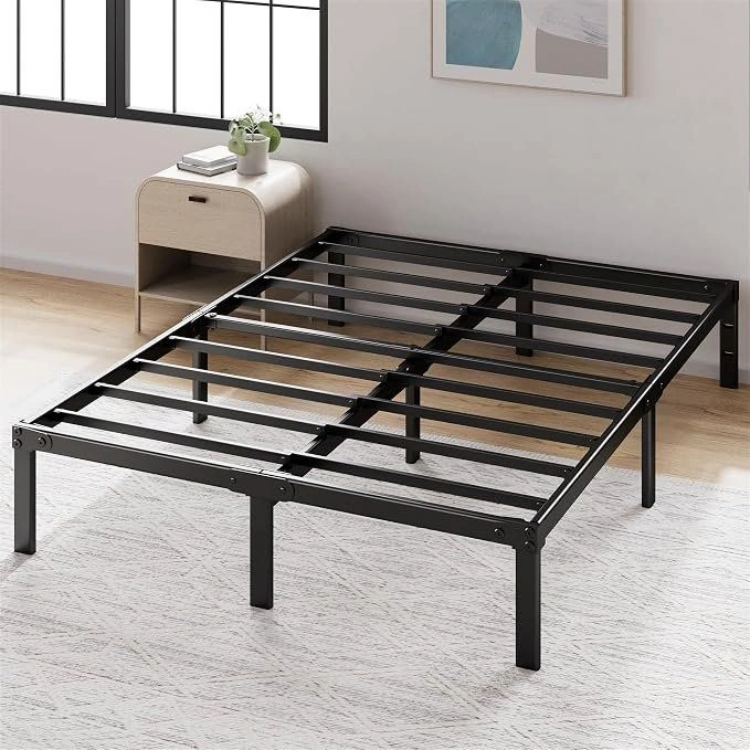 14" Heavy Duty Black Metal Platform Bed Frame - photo 2