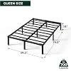 14" Heavy Duty Black Metal Platform Bed Frame - photo 3