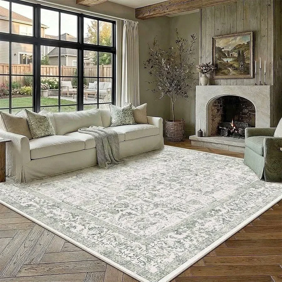 BERTHMEER 4 x 6 Indoor Area Rug - Washable & Non-Slip
