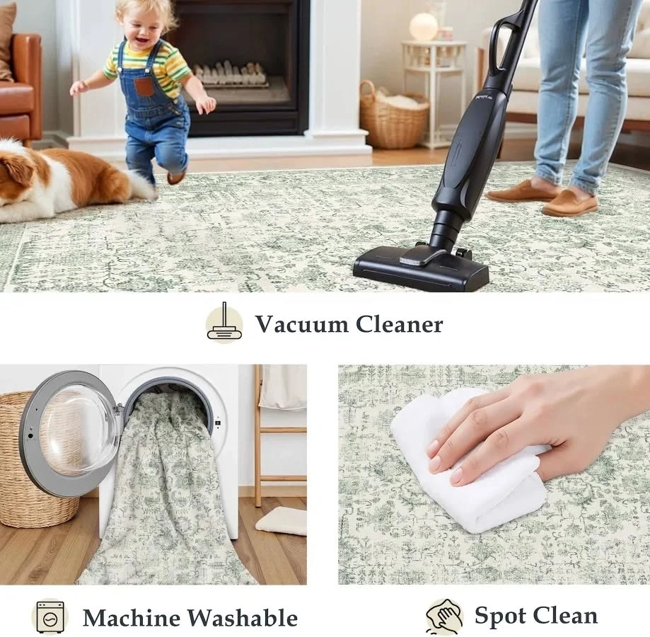 BERTHMEER 4 x 6 Indoor Area Rug - Washable & Non-Slip - photo 3