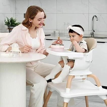 7-in-1 Baby High Chair – Convertible Highchair -Khaki Color