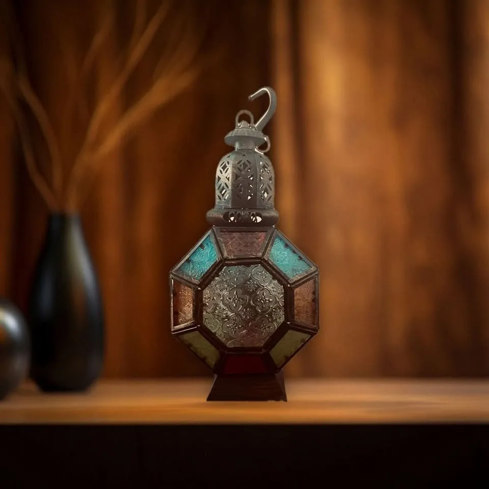 Moroccan-Style Colourful Glass Wall Sconce Lamp (#9) image indicator(2)