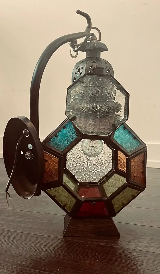 Moroccan-Style Colourful Glass Wall Sconce Lamp (#9) image indicator(5)