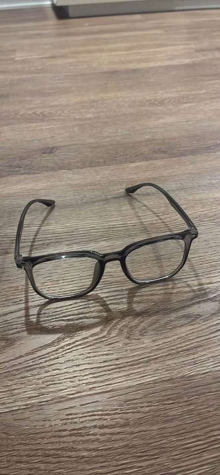 Grey Translucent Square Frame Glasses - photo 2