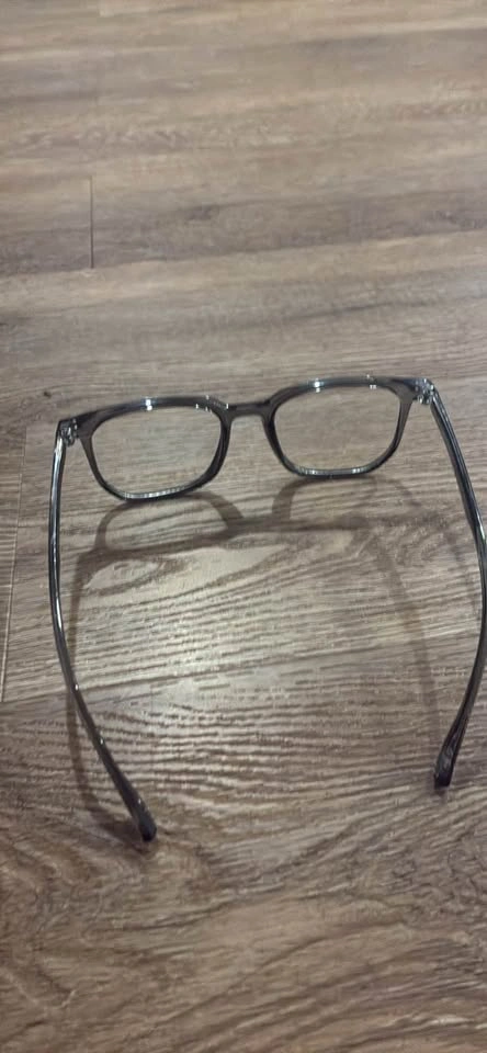 Grey Translucent Square Frame Glasses - photo 4