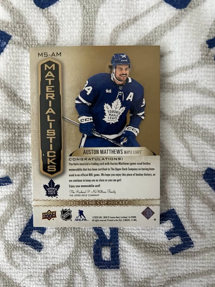 2022-23 The Cup Auston Matthews MaterialiSticks Patch/Stick /25 - photo 2