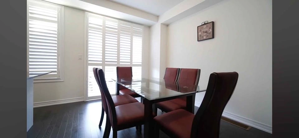Glass Dining Table with 6 Red Chairs - photo 3