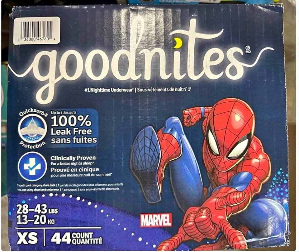 NEW Goodnites Boys Marvel Spider-Man Nighttime Underwear - Size