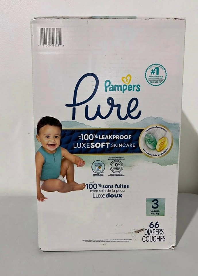 NEW Pampers Pure Protection Diapers Size 3 (66 Count)