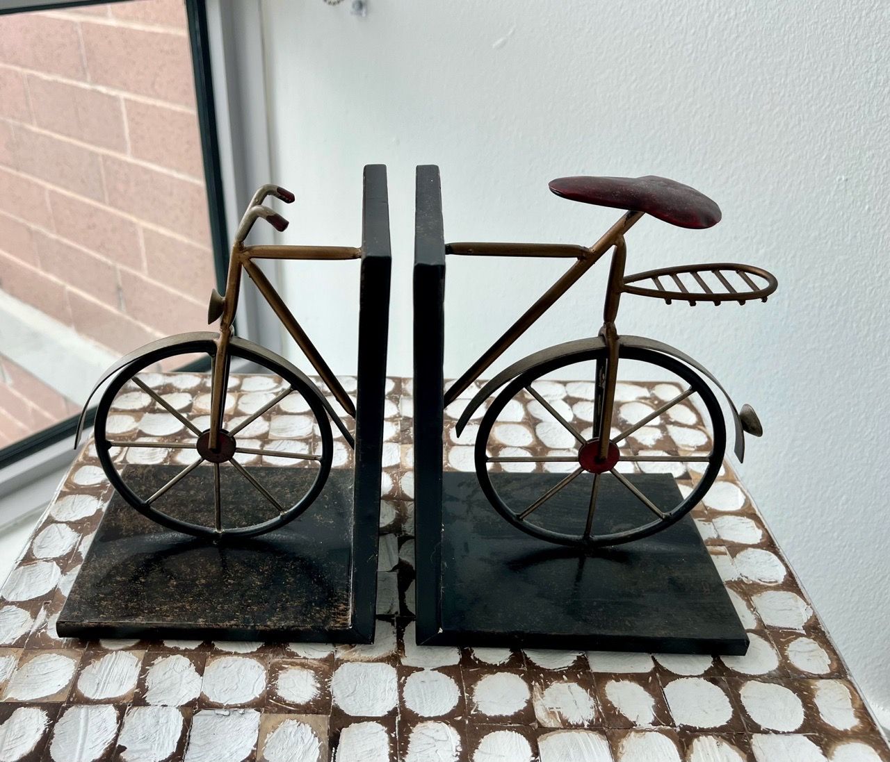 Decorative Bicycle Bookend Set