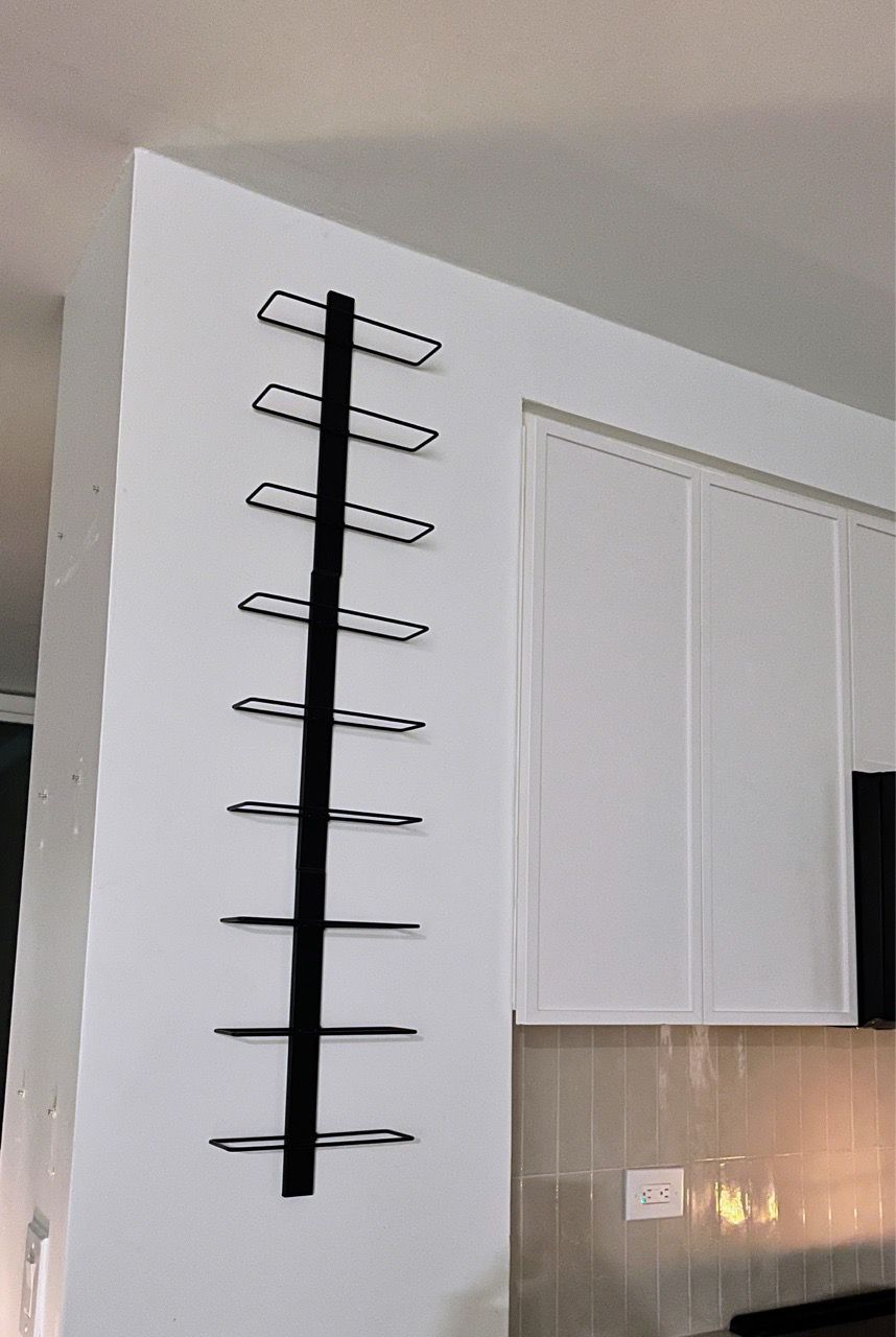 Wall-Mounted Black Metal Wine Rack