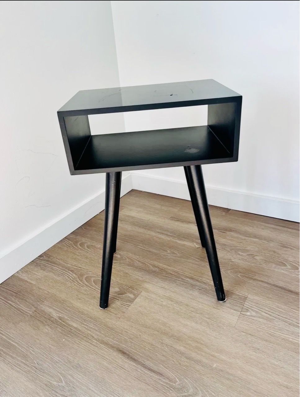 Modern Black Record/Vinyl Storage Side Table 🎵