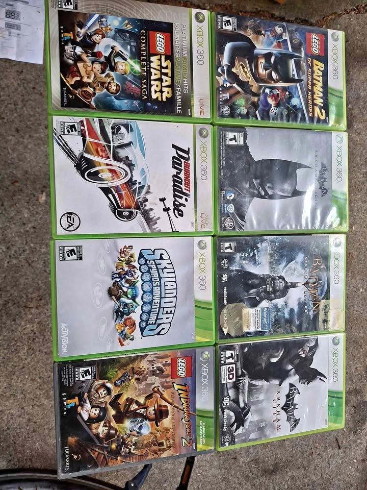 Xbox 360 Game Bundle - Lego, Batman, Skylanders, Burnout