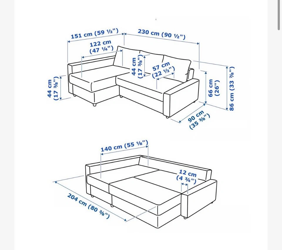 FRIHETEN dark grey pull out couch - photo 4
