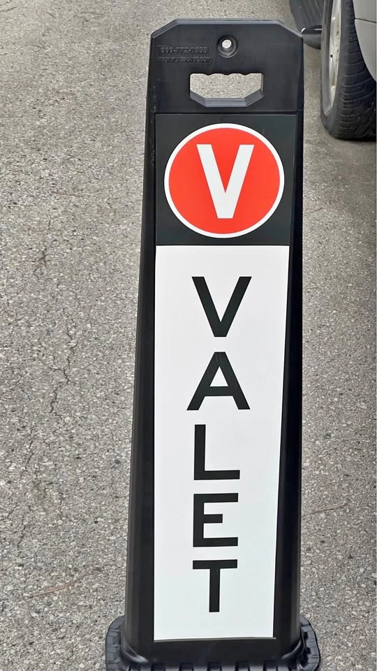 Valet Parking Panel Sign – Brand New / Never Used