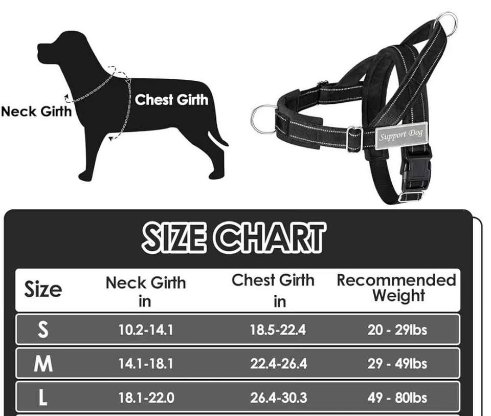 Tactical / Support Dog Harness and Leash Set, Large - photo 3