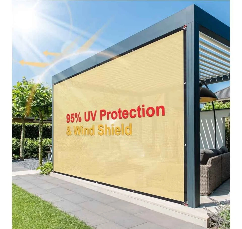 6'X10' Outdoor Sun Shade Cloth with Grommets (Sand) - photo 4