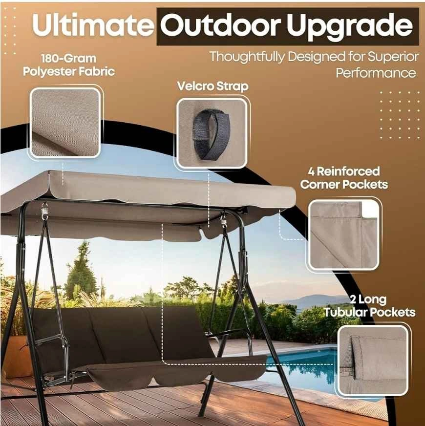 Replacement Swing Canopy Cover (Beige) 77" x 43" - photo 4