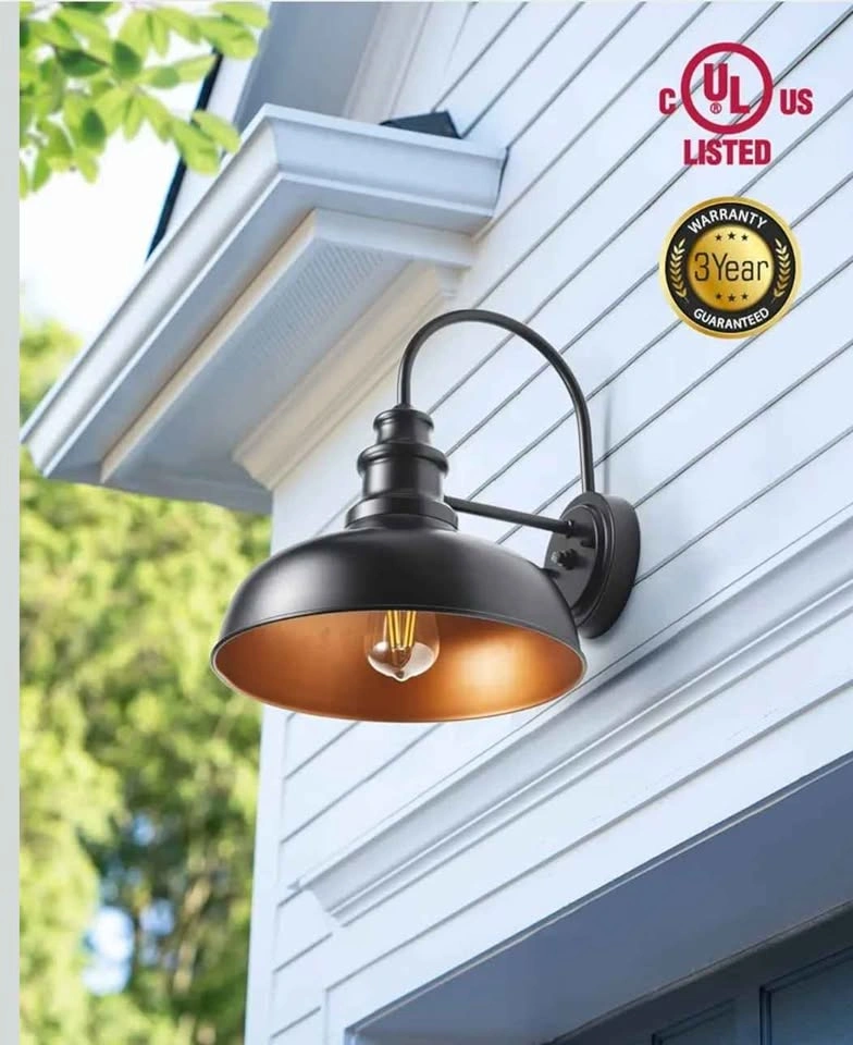 Set of 2 Outdoor Dusk to Dawn Gooseneck Barn Lights - photo 2