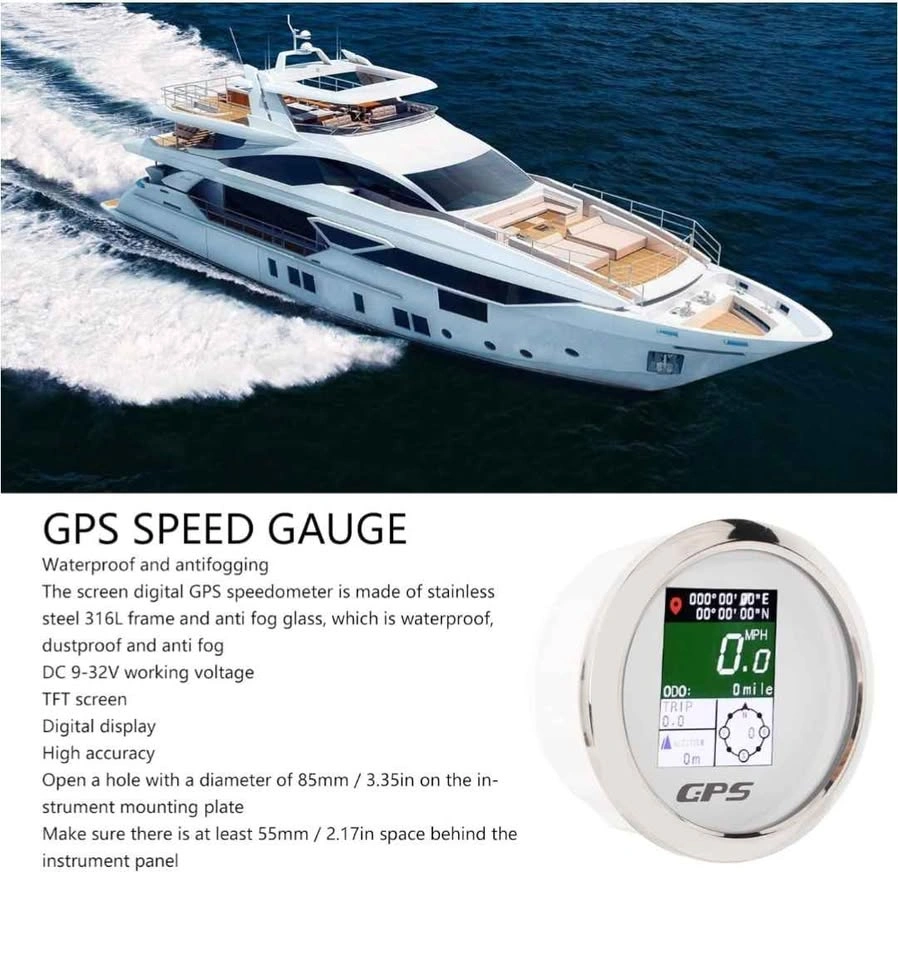 Universal GPS Speed Gauge for Marine Vehicles, Motorcycles, etc. - photo 4