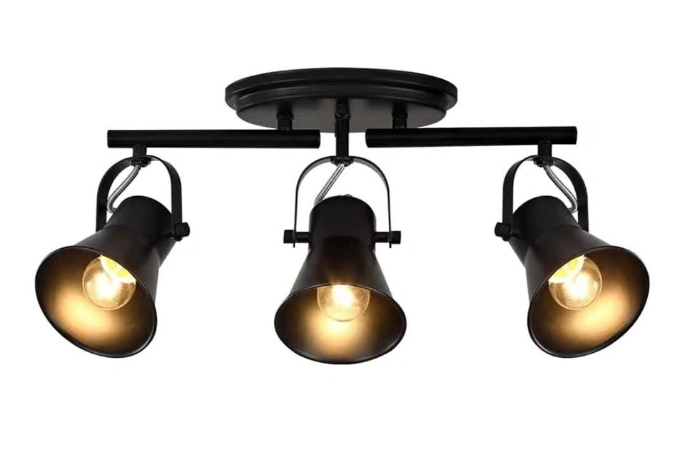 Rotatable 3-Light Industrial Track Lighting