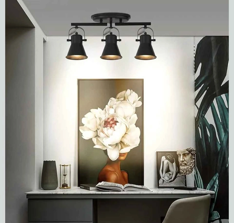 Rotatable 3-Light Industrial Track Lighting - photo 3