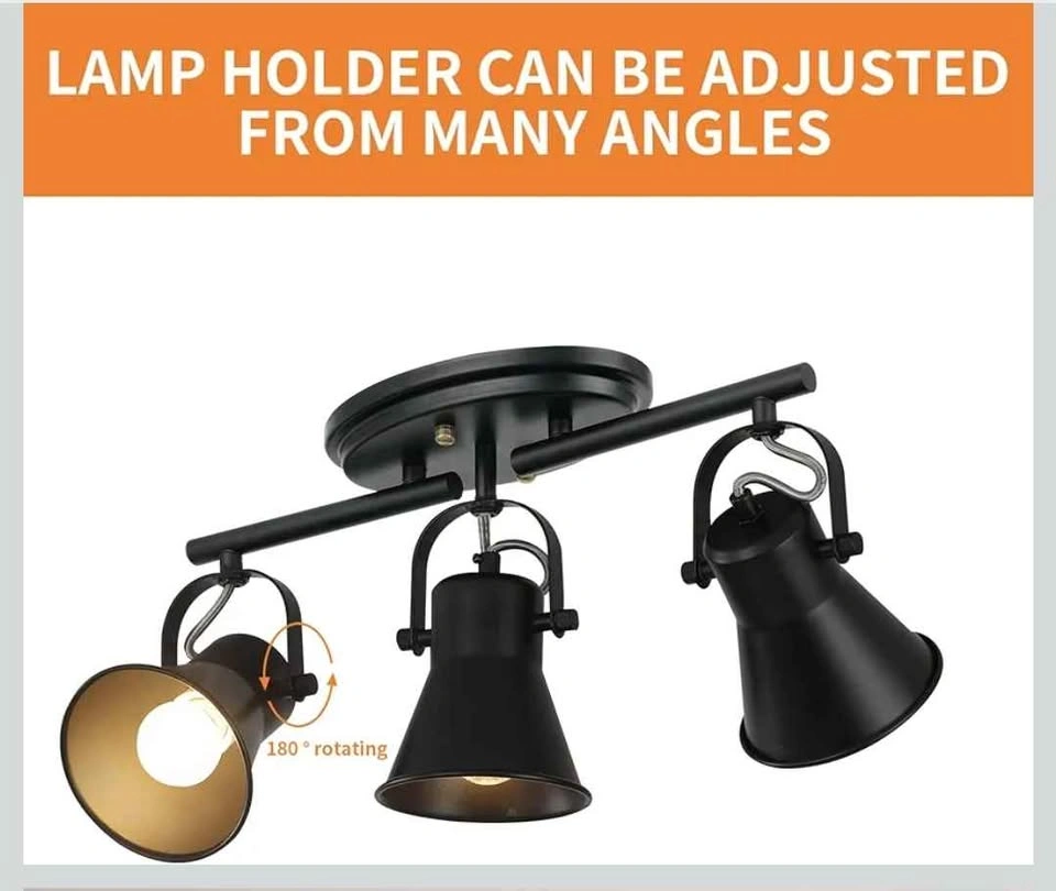 Rotatable 3-Light Industrial Track Lighting - photo 5