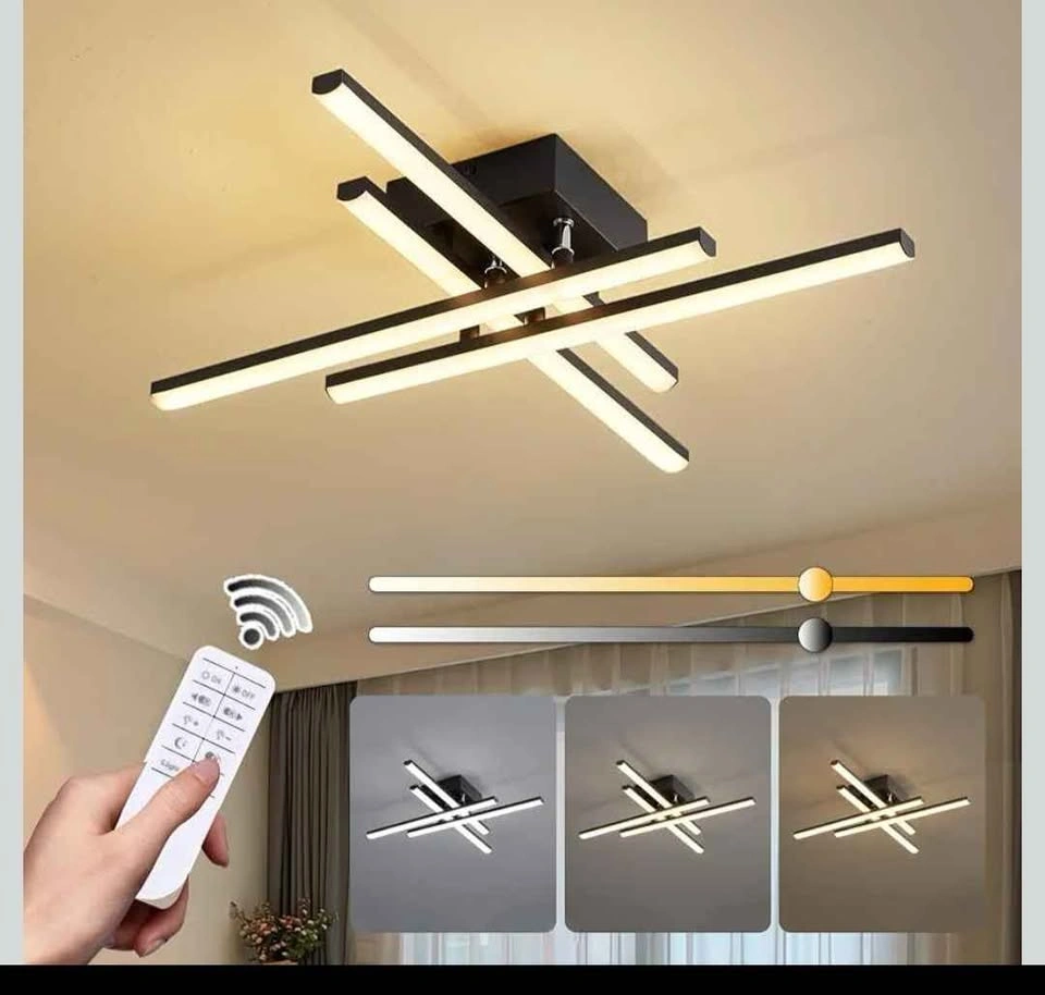 Modern Dimmable LED Ceiling Light with Remote - photo 2