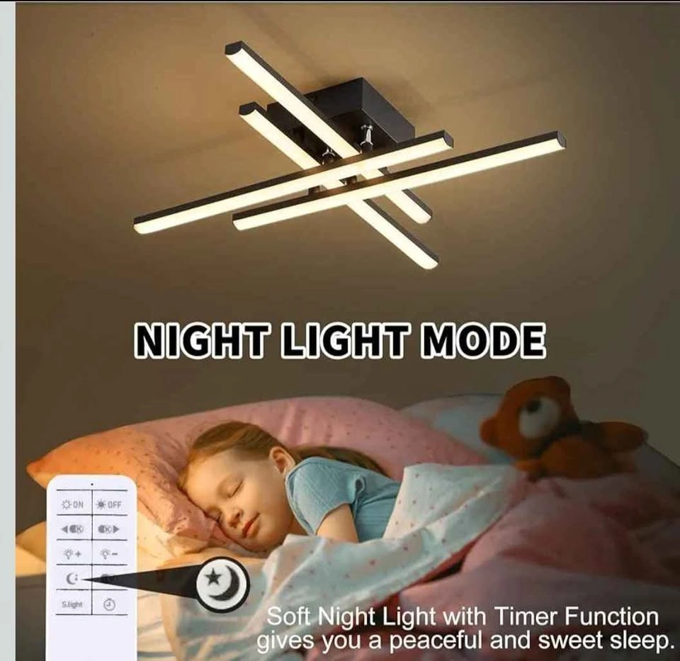 Modern Dimmable LED Ceiling Light with Remote - photo 5