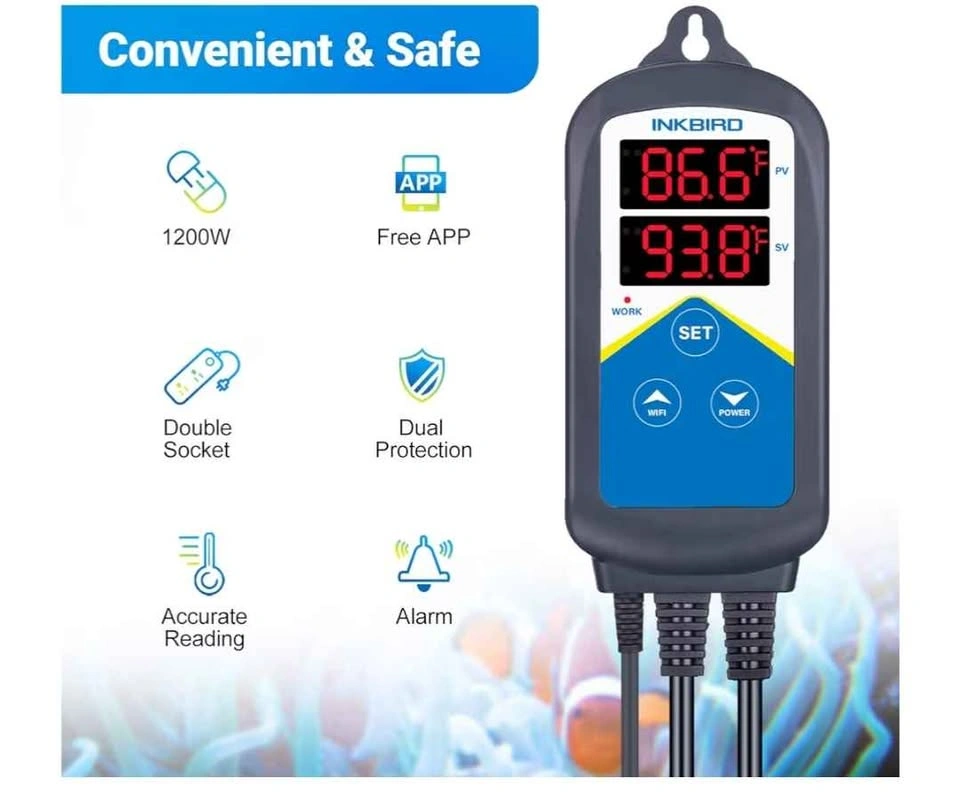 Inkbird WiFi Aquarium Temperature Controller 1100W - photo 5